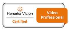 Hanwha Vision Certified Video Professional certification badge