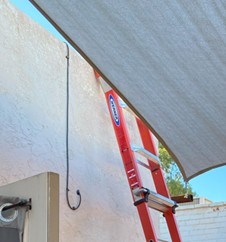 Properly installed cables with drip loops and sealed entry points