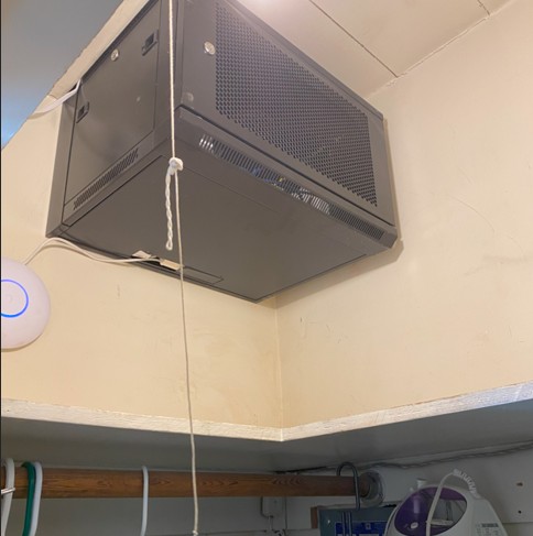 Network equipment cabinet installed at Tucson MDF location