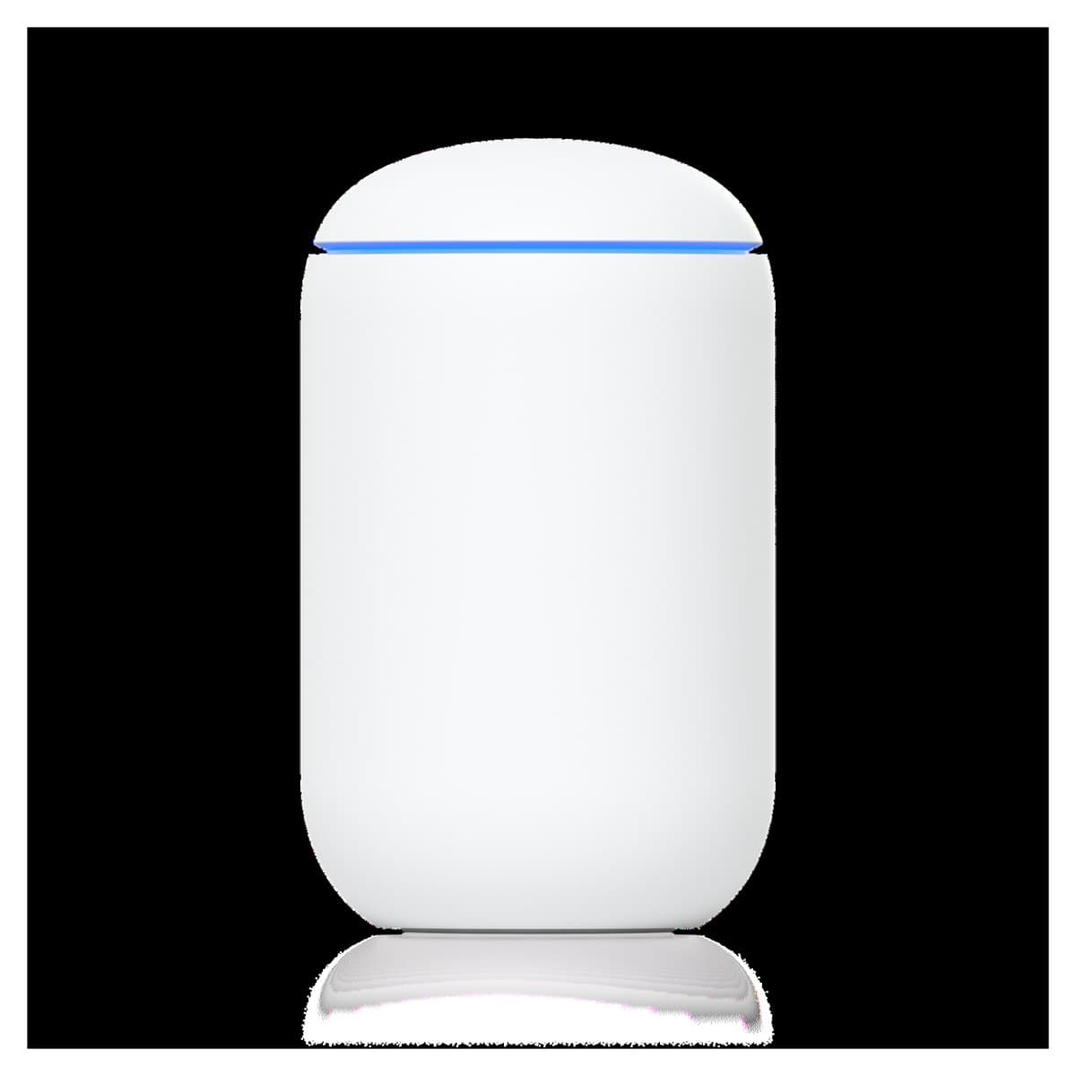 Ubiquiti UniFi Dream Machine UDM white cylindrical all-in-one router, security gateway, and WiFi controller