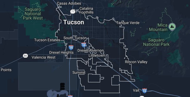 tucson map location